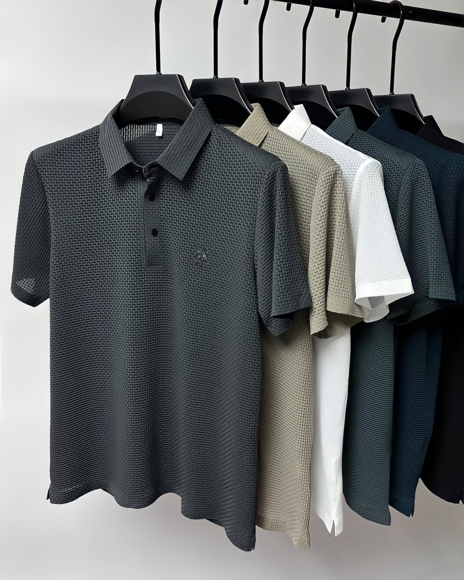 Prestigio: Wrinkle-Free Textured Slim Fit Polo
